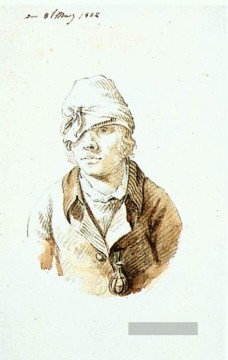 Selbst Porträt mit Mütze und Anvisieren Augen Schild Caspar David Friedrich Ölgemälde